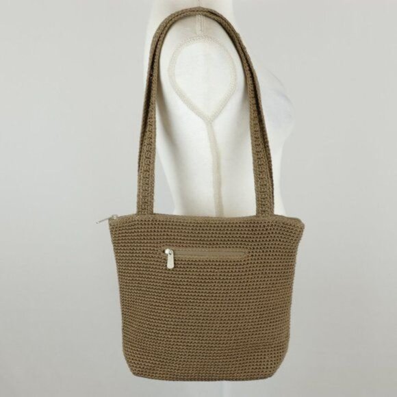 The Sak Women's Medium Brown Zip Closure Classic Crochet Shoulder Bag - Picture 3 of 7